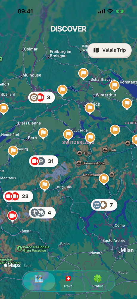 SwissDiscover for iOS screenshot 1